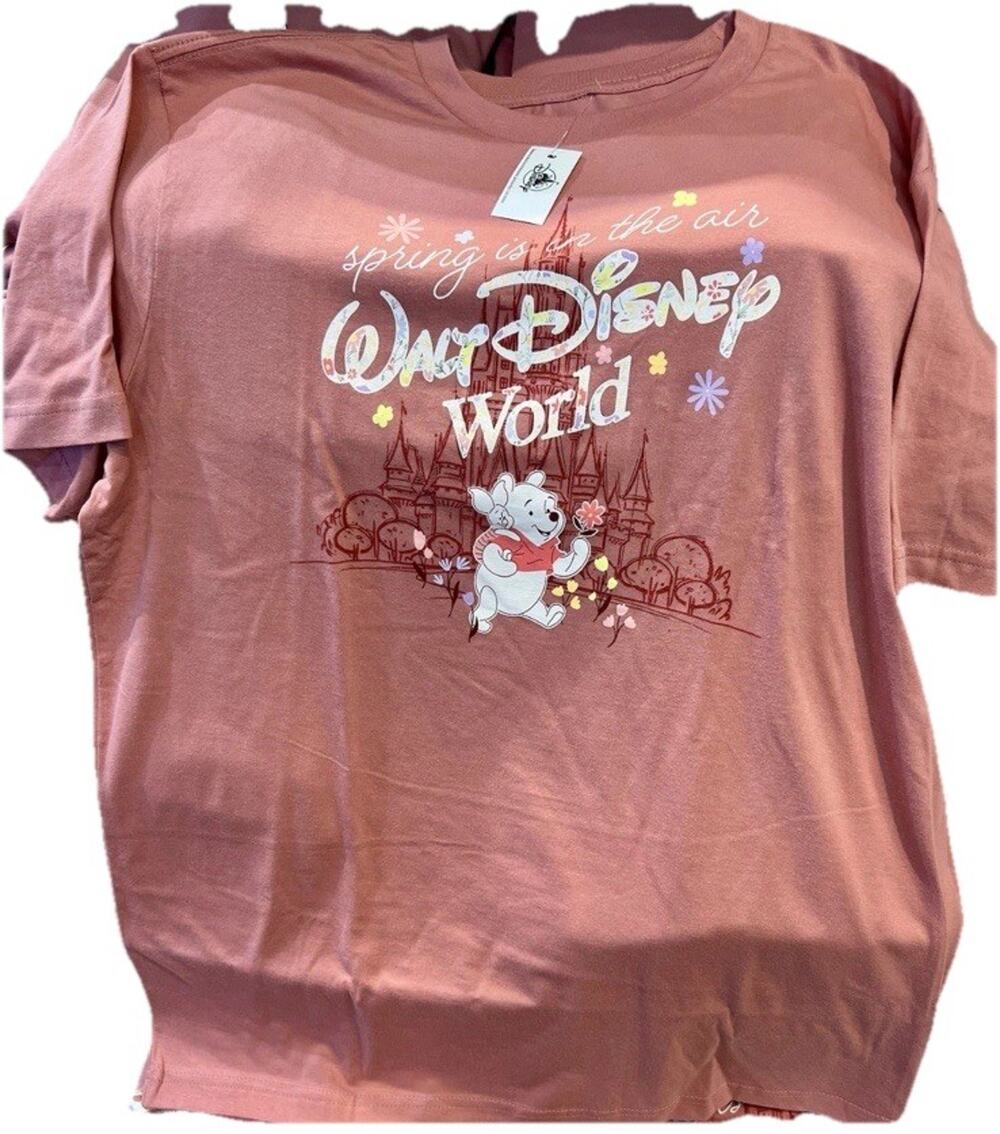 Disney Winnie the Pooh "Spring Is in the Air" Walt Disney World T-Shirt L Pink